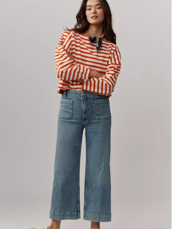 Anthropologie Denim - Anthropologie Maeve The Colette Crop High-Rise Wide-Leg Jeans Size 33